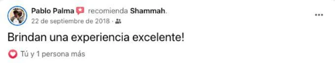 Screenshot of an original client review