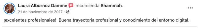 Screenshot of an original client review
