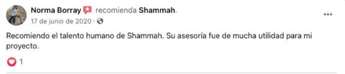 Screenshot of an original client review