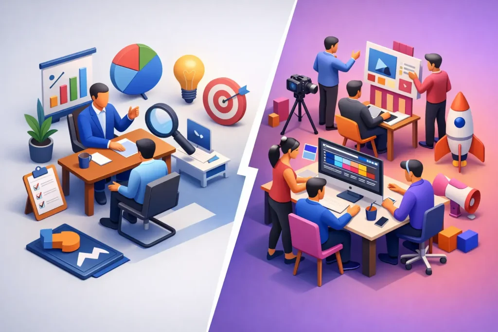 Consultoría marketing vs agencia: qué conviene